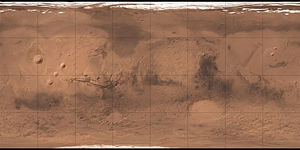 Олимп на карте Марса