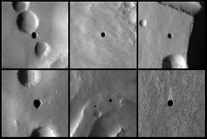 THEMIS фотографии входов в марсианские пещеры