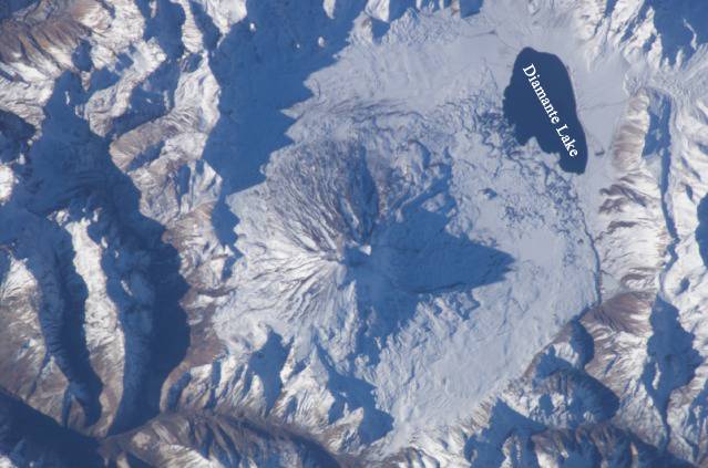 Спутниковая фотография вулкана Майпо